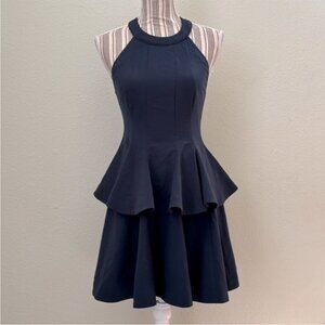 Elizabeth and James Navy Peplum Dress size 4